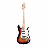 SX Stratocaster Elektro Gitar (3 Ton Sunburst)